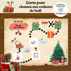Carte pour chasses aux cadeaux de Noël