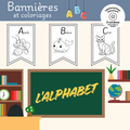 Bannières et coloriages de l'alphabet