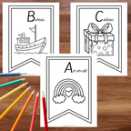 Bannières et coloriages de l'alphabet