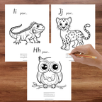Bannières et coloriages de l'alphabet