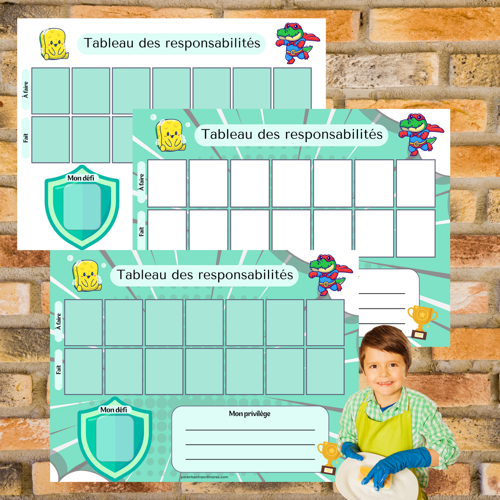 Tableau des responsabilités : super crocodile