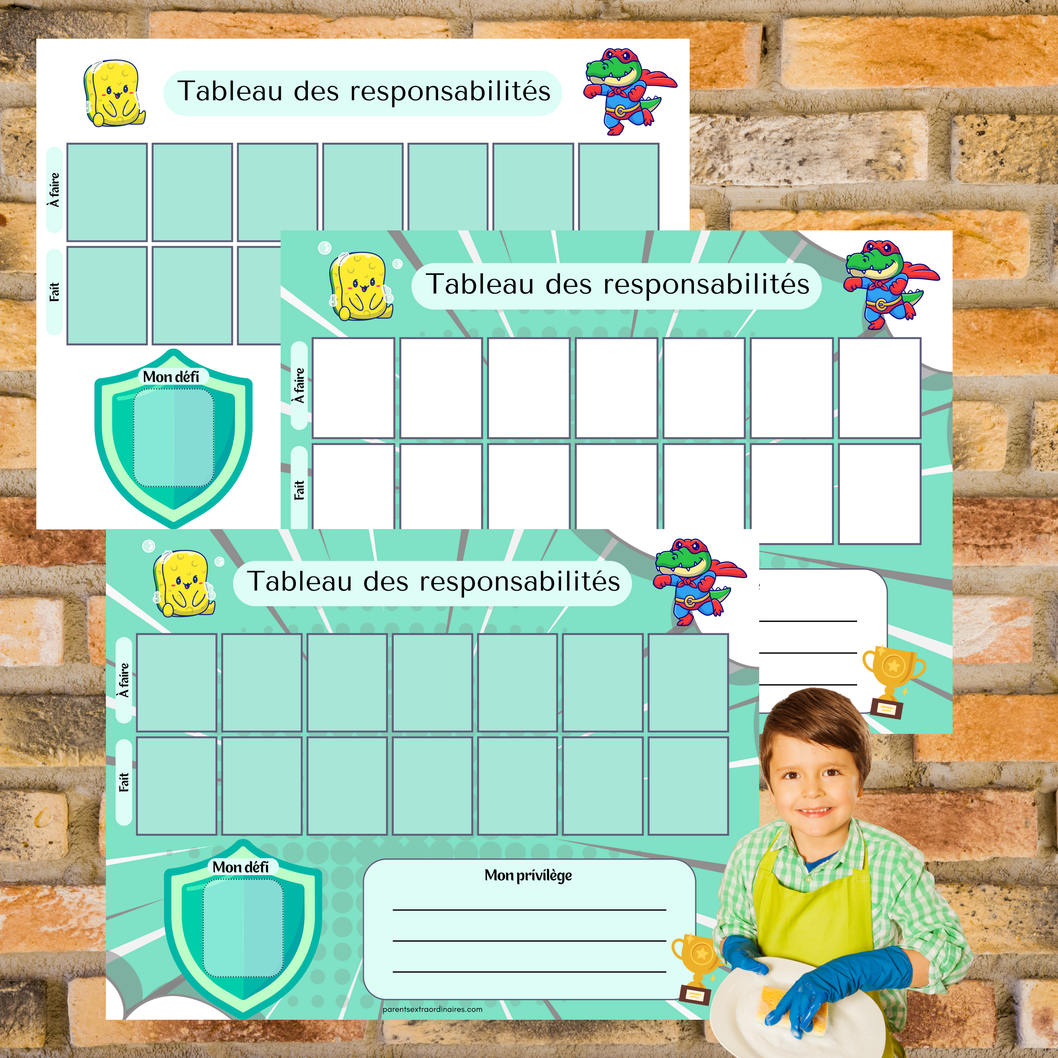 Tableau des responsabilités : super crocodile