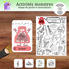 Activités monstres : lampe de poche et associations