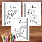 Bannières et coloriages de l'alphabet