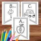 Bannières et coloriages de l'alphabet