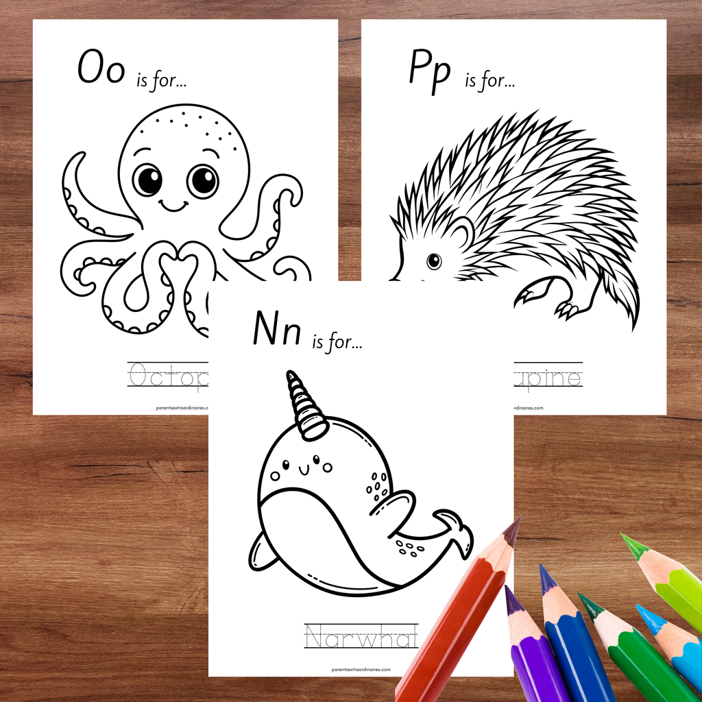Bannières et coloriages de l'alphabet