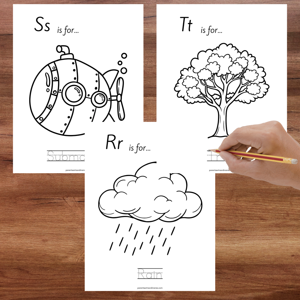Bannières et coloriages de l'alphabet