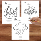 Bannières et coloriages de l'alphabet