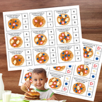 Cartes à pincer thème crêpe au sirop d'érable
