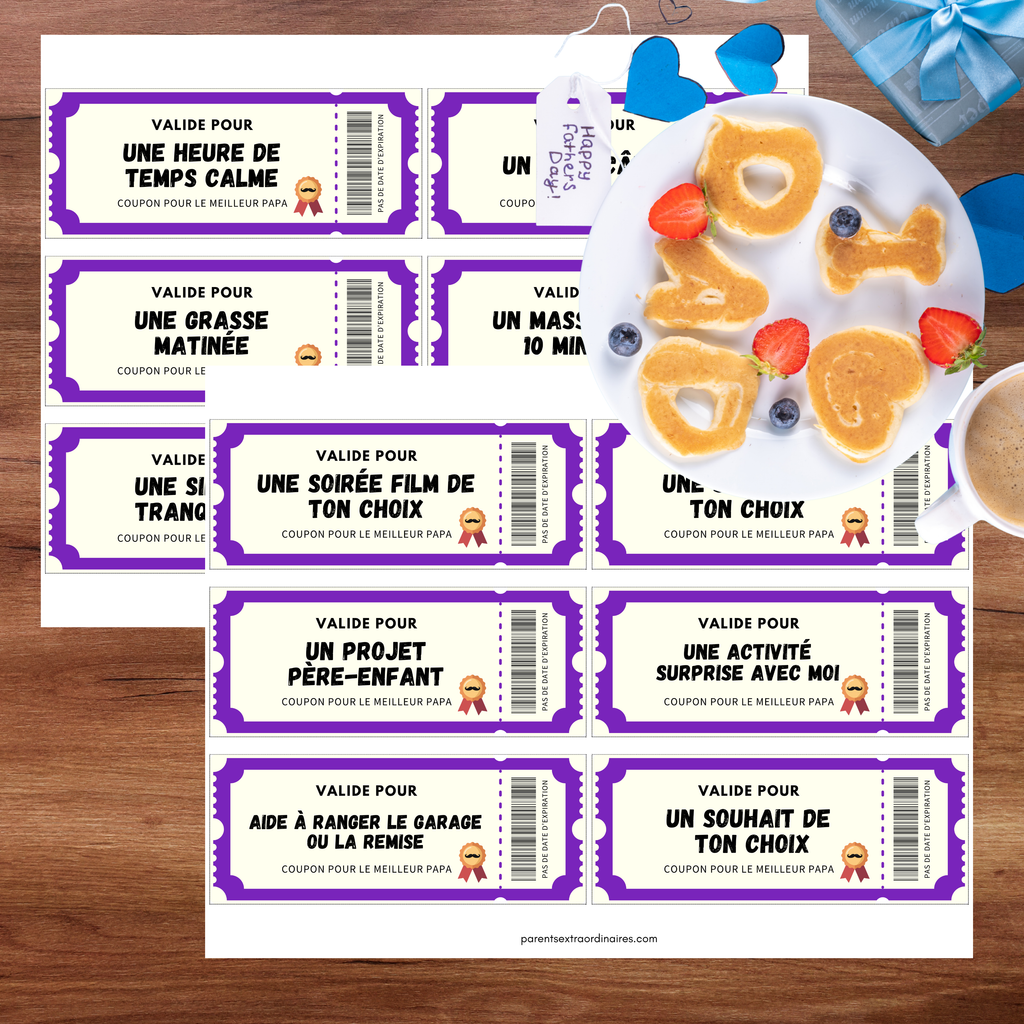 Coupons privilèges pour papa