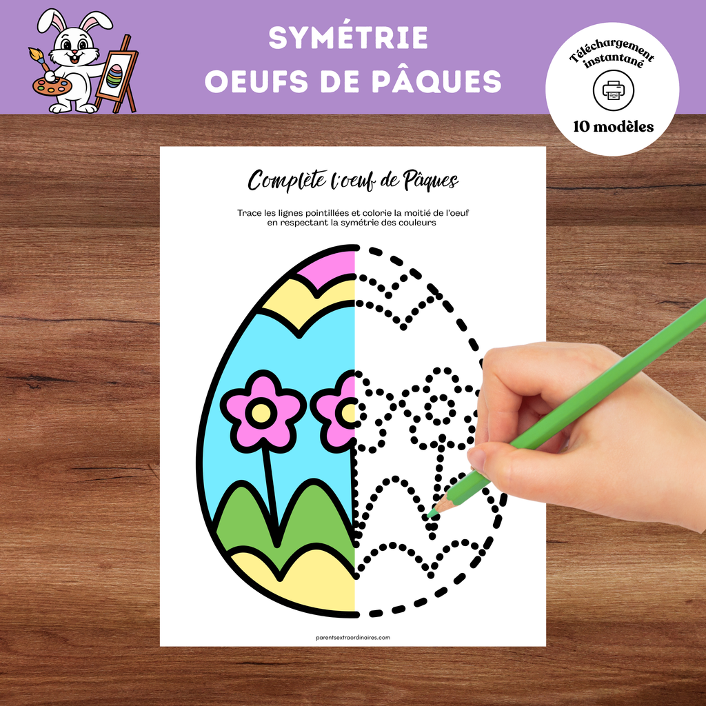 Symétrie oeufs de Pâques