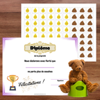 Tableau d'apprentissage de la propreté et diplôme