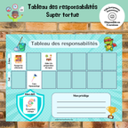 Tableau des responsabilités : super tortue