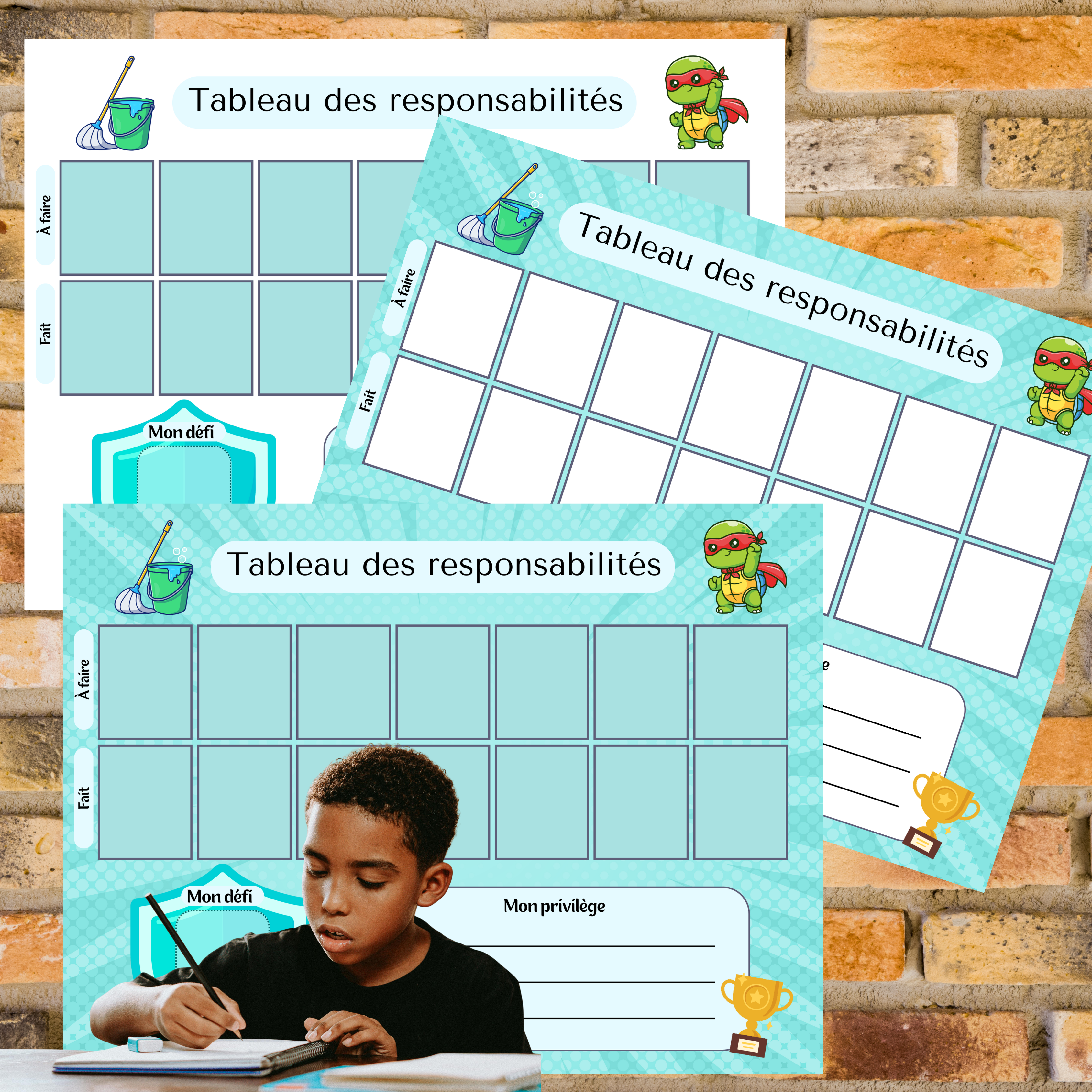Tableau des responsabilités : super tortue
