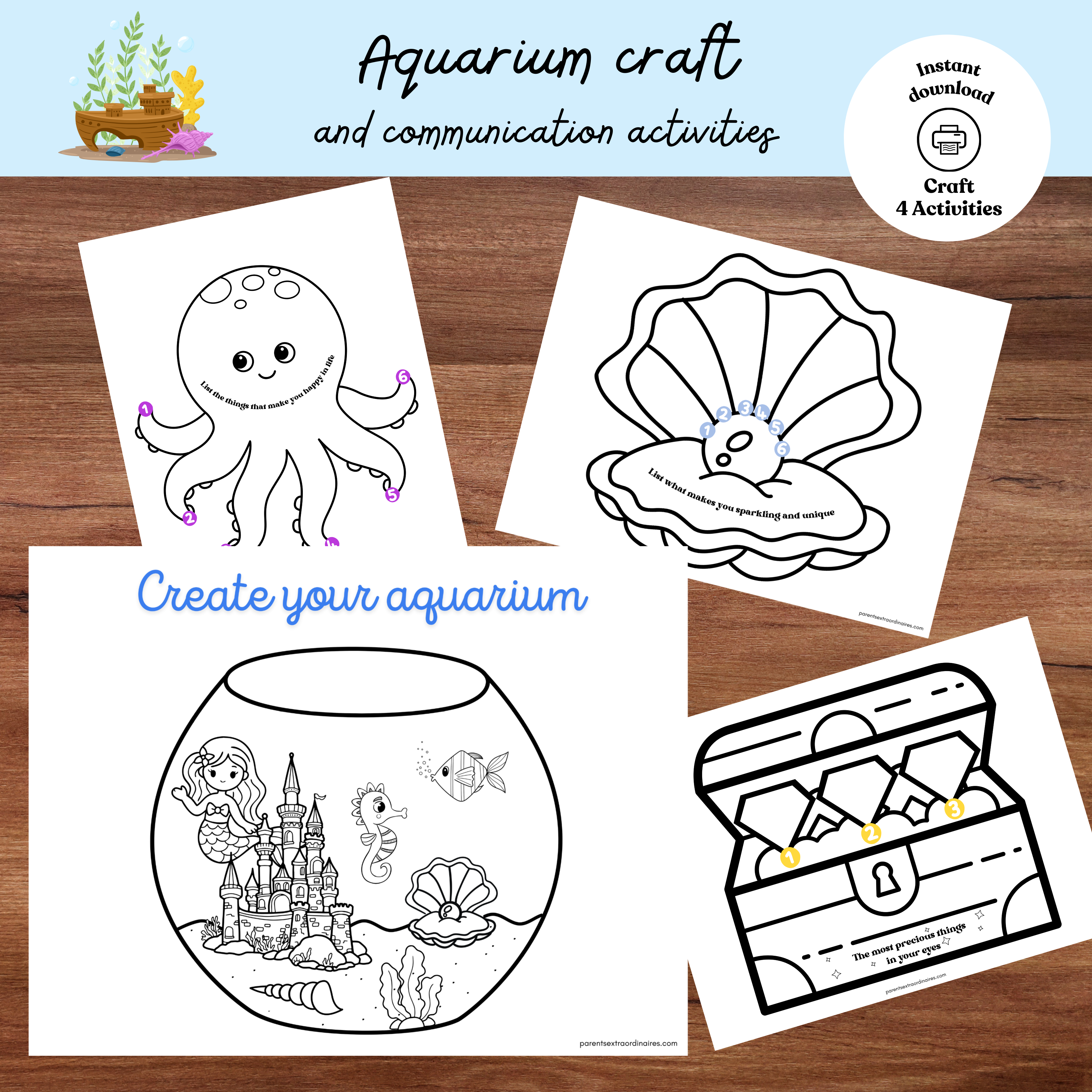 Bricolage aquarium et activités de communication