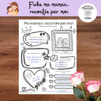 Affiche “Ma maman racontée par moi” pour fête des mères