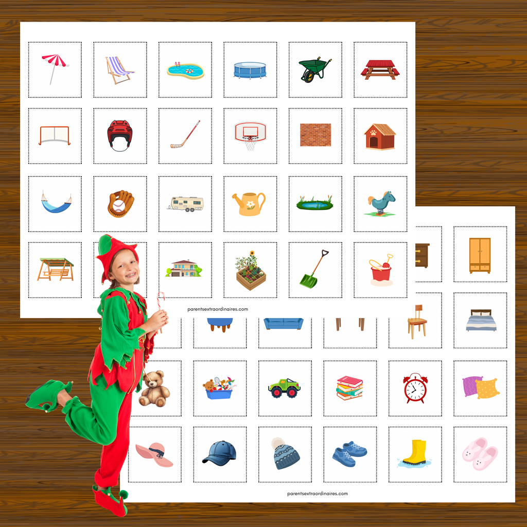 Carte pour chasses aux cadeaux de Noël