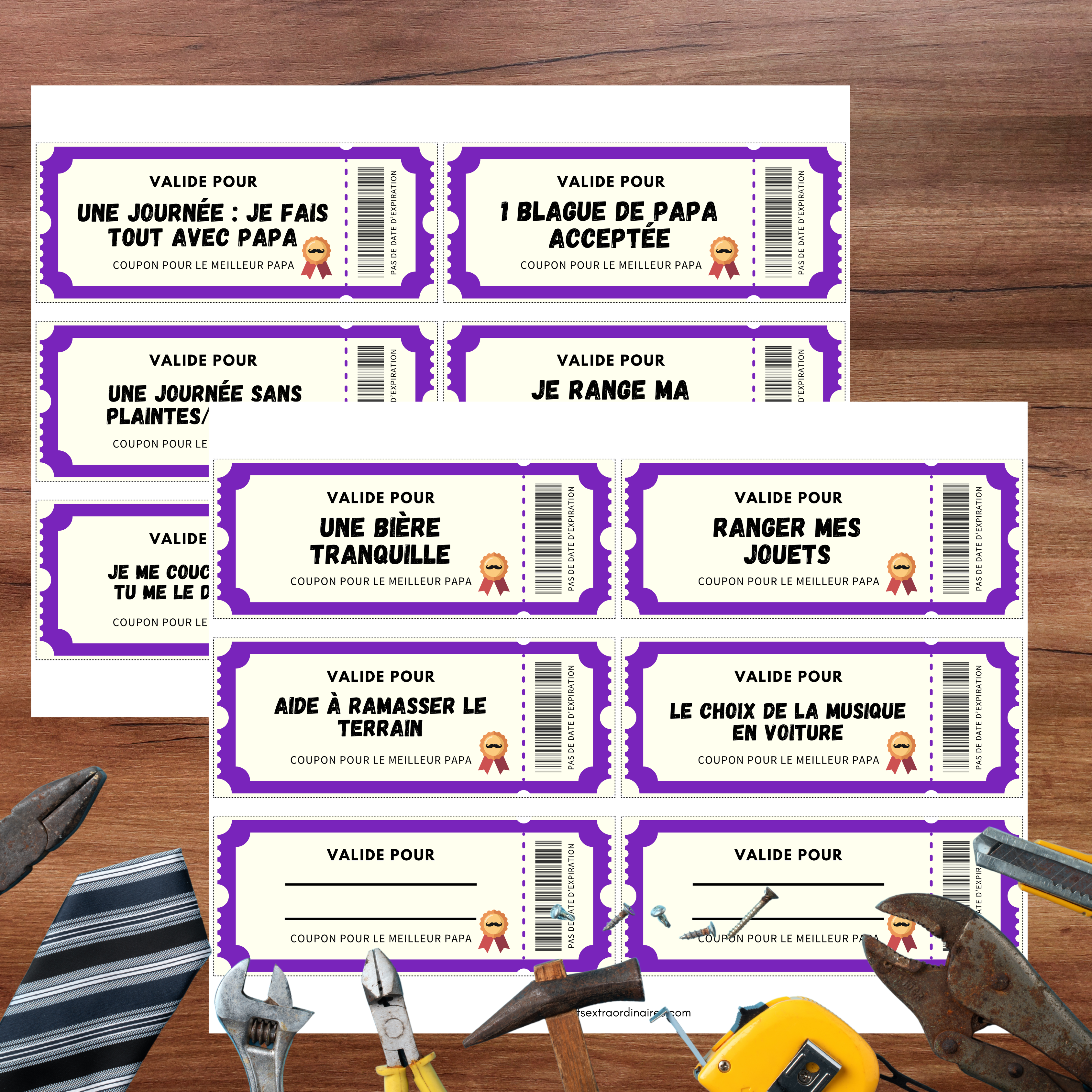 Coupons privilèges pour papa