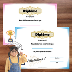 Tableau d'apprentissage de la propreté et diplôme