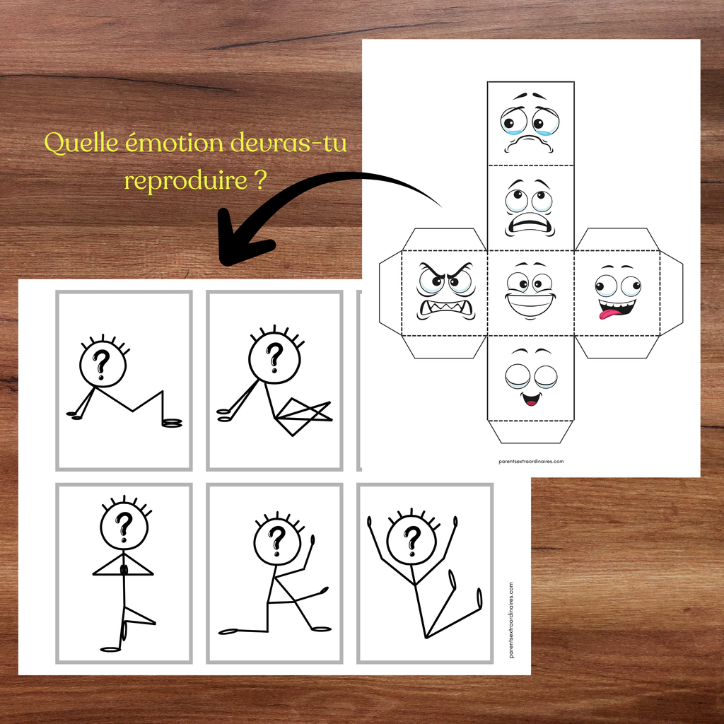 Cartes d'activité motrice : bonhommes allumettes