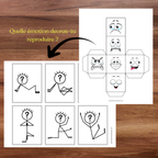 Cartes d'activité motrice : bonhommes allumettes