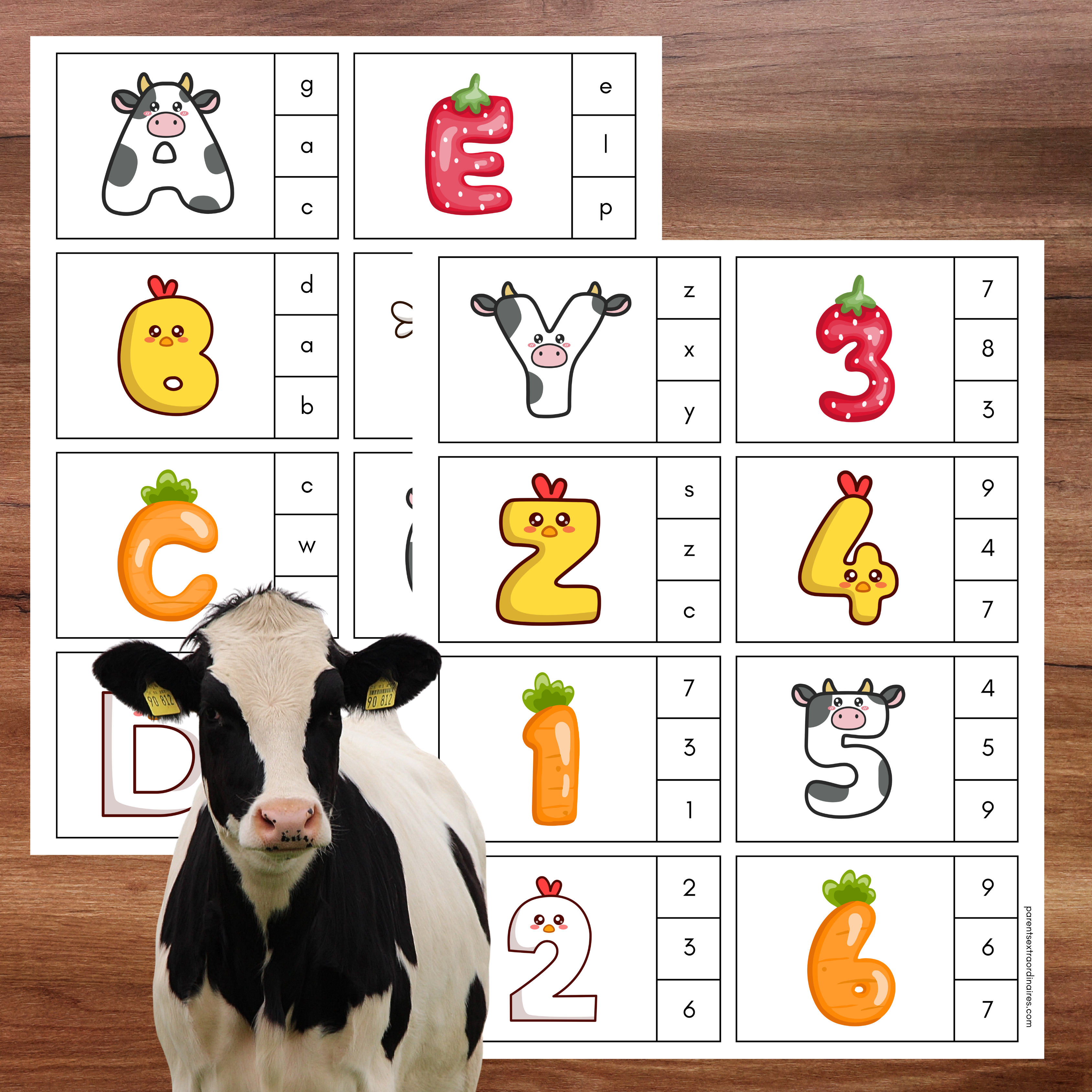 Cartes à pincer : thème agriculture