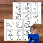 Cartes d'activité motrice : bonhommes allumettes