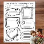 Affiche “Ma maman racontée par moi” pour fête des mères