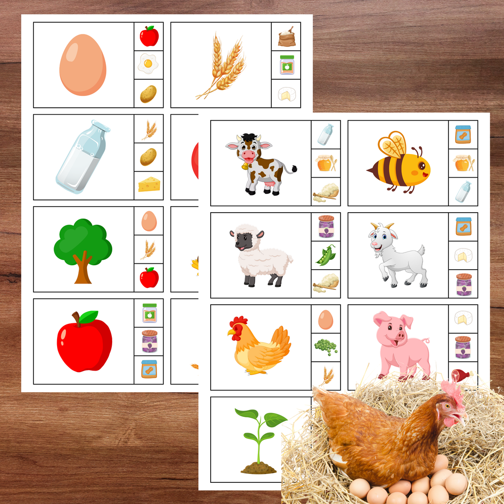 Cartes à pincer : thème agriculture