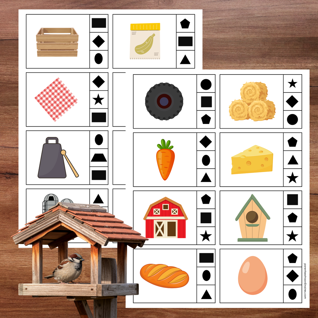 Cartes à pincer : thème agriculture