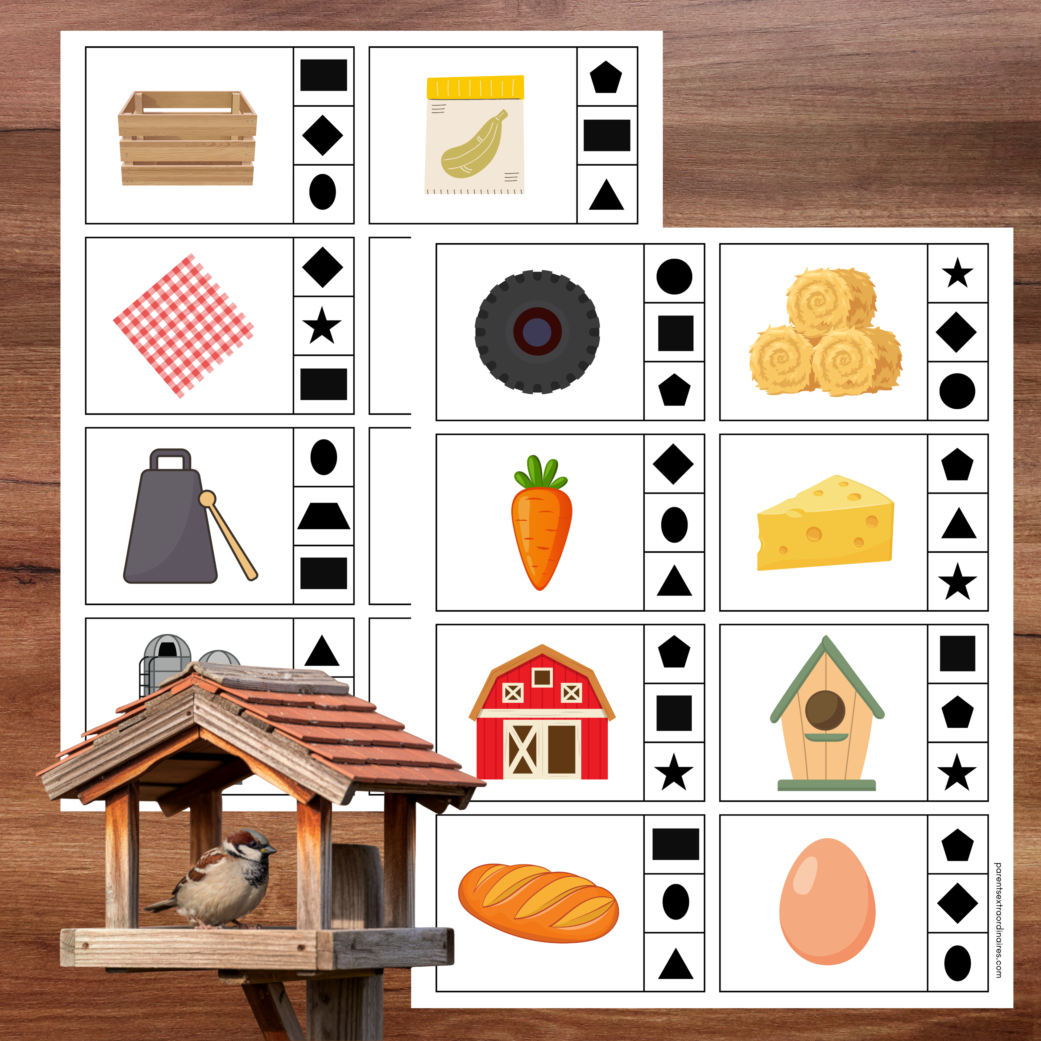 Cartes à pincer : thème agriculture