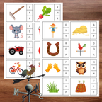 Cartes à pincer : thème agriculture