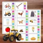 Cartes à pincer : thème agriculture