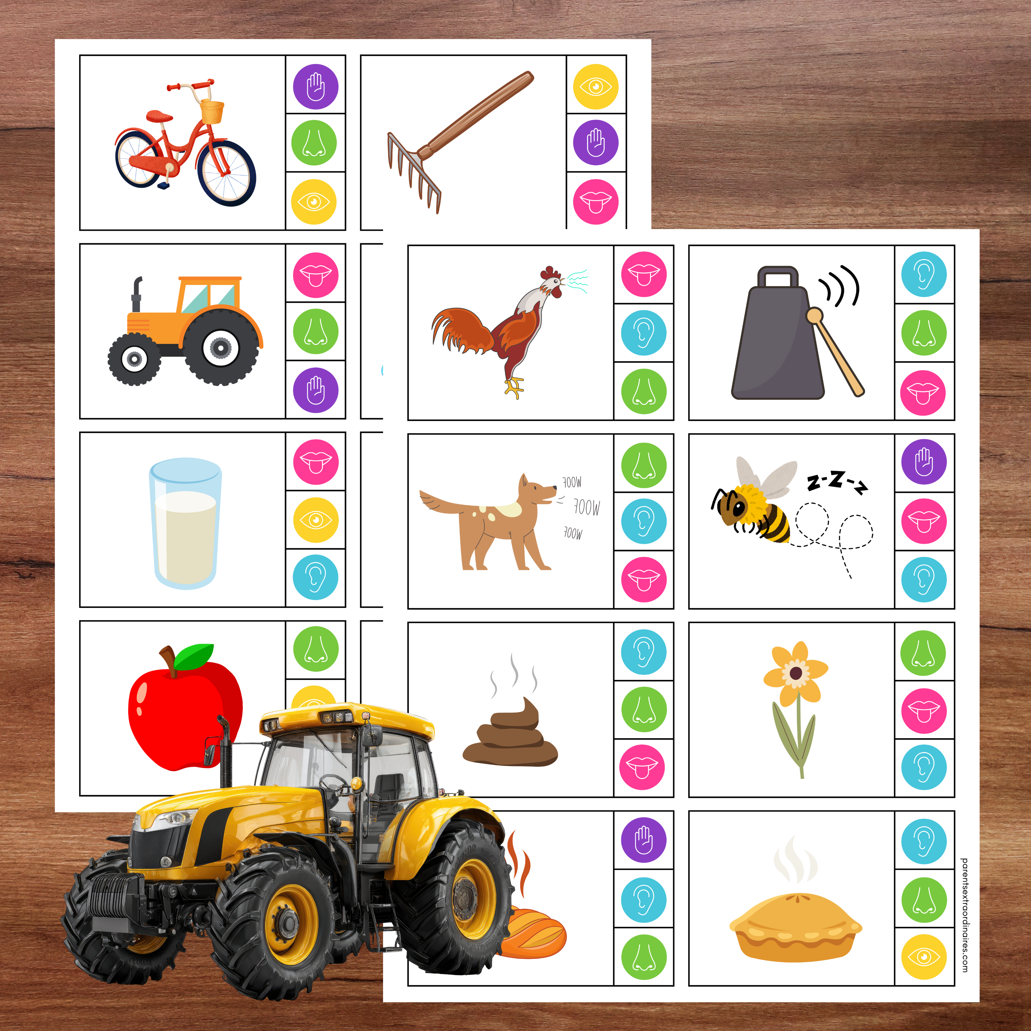 Cartes à pincer : thème agriculture
