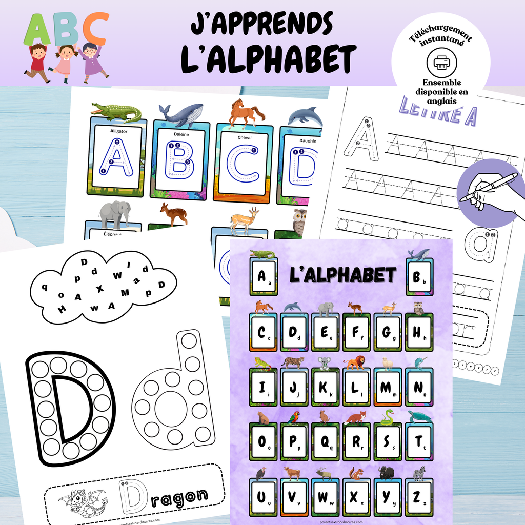 Ensemble d'activités : j'apprends l'alphabet