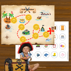 Carte pour chasse aux trésors : thème pirates