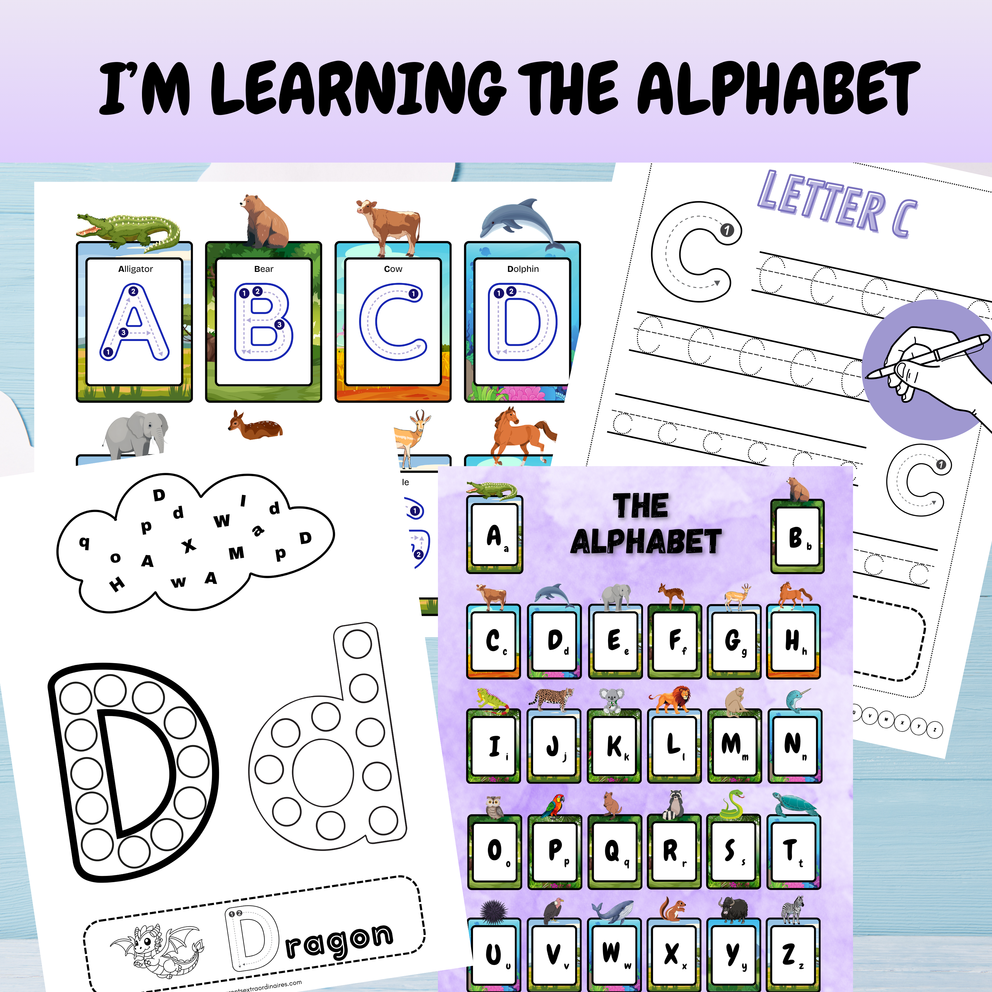 Ensemble d'activités : j'apprends l'alphabet