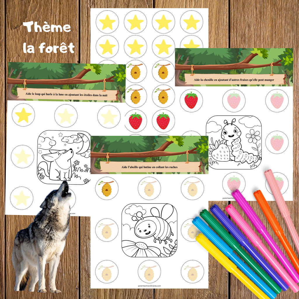 Activités collage et coloriage