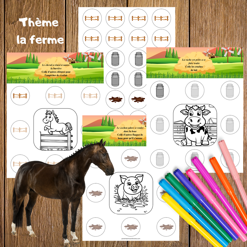 Activités collage et coloriage