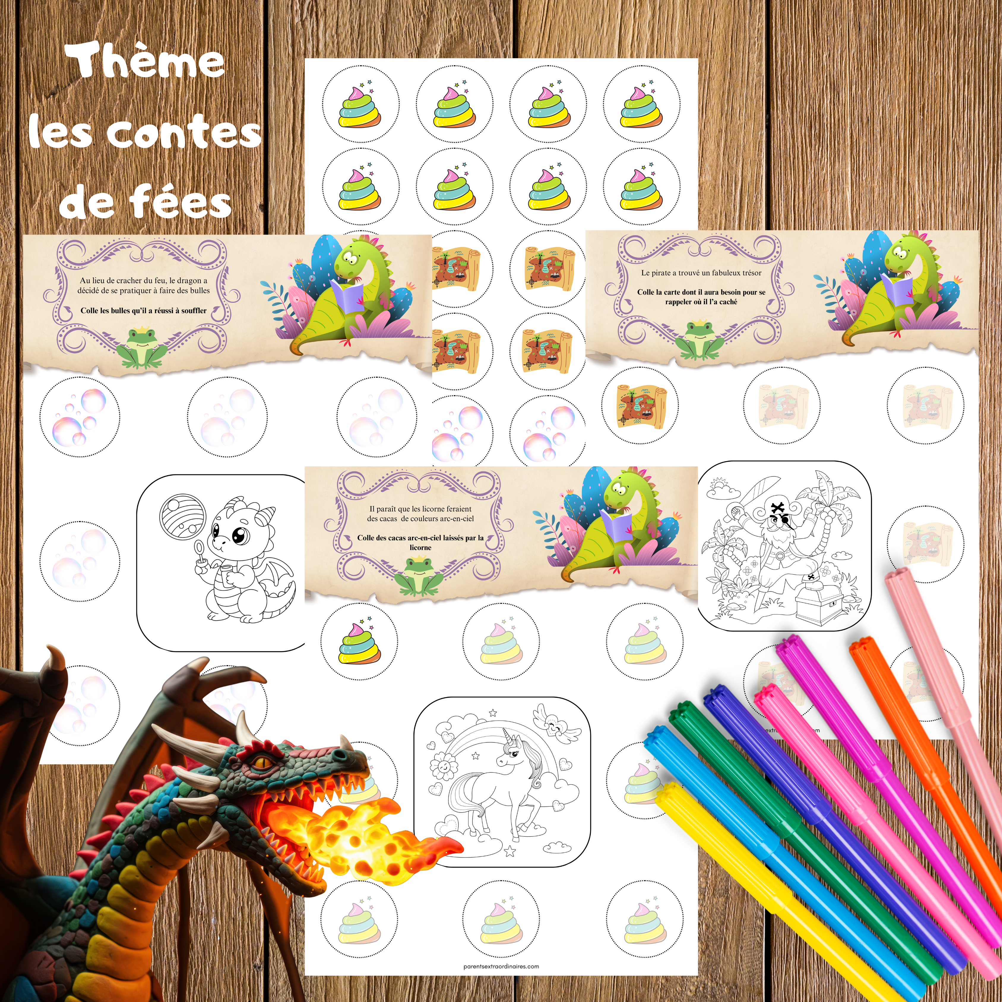 Activités collage et coloriage