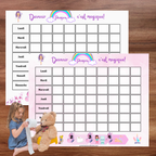 Tableau d'apprentissage de la propreté et certificat : thème fée