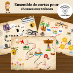 Ensemble de cartes pour chasses aux trésors