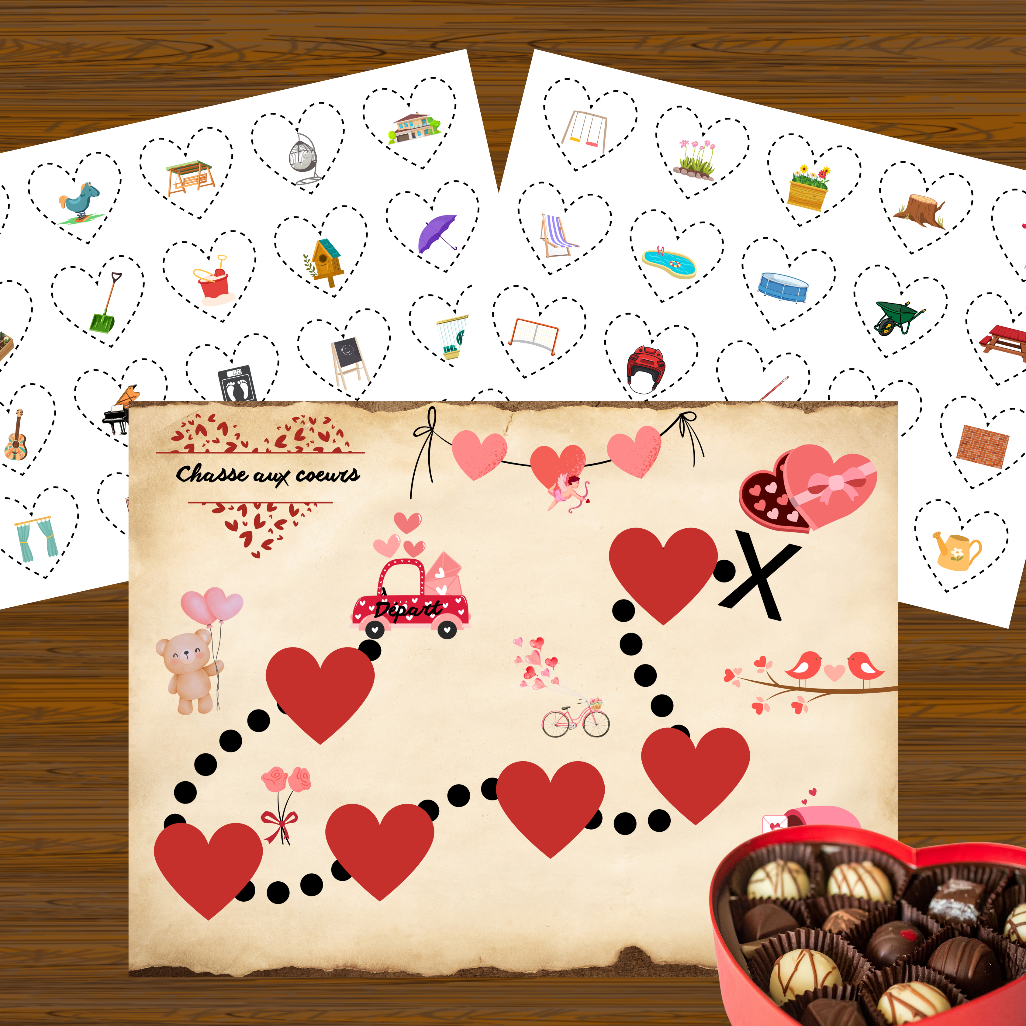 Ensemble de cartes pour chasses aux trésors