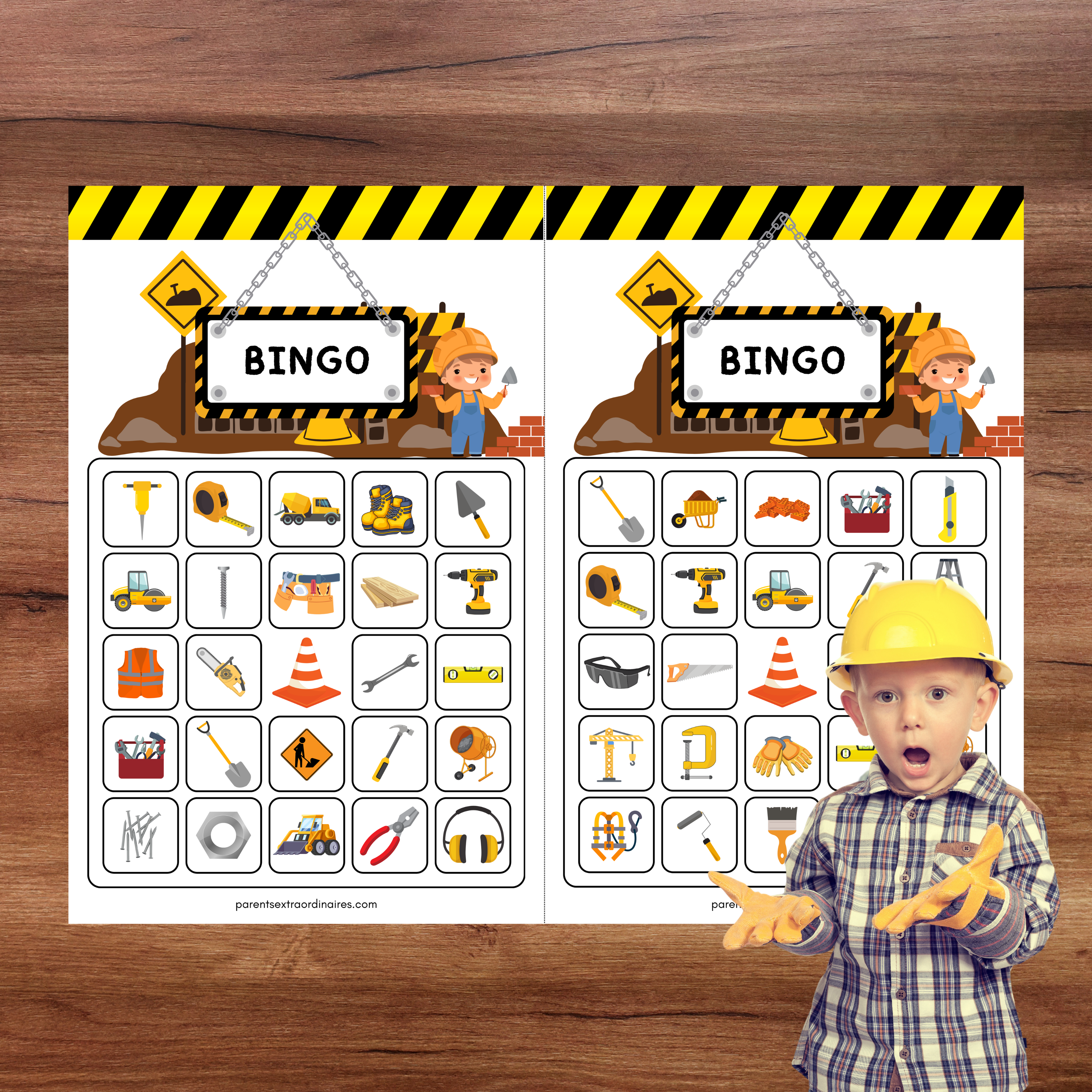 Bingo thème construction