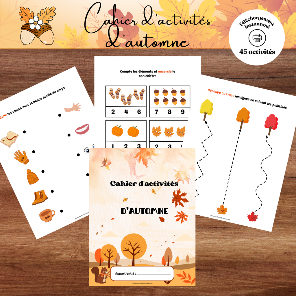 Cahier d'activités d'automne