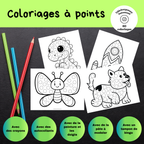 Ensemble de coloriages à points
