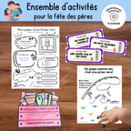 Ensemble d’activités fête des pères