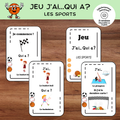 Jeu j'ai...qui a? : thème les sports