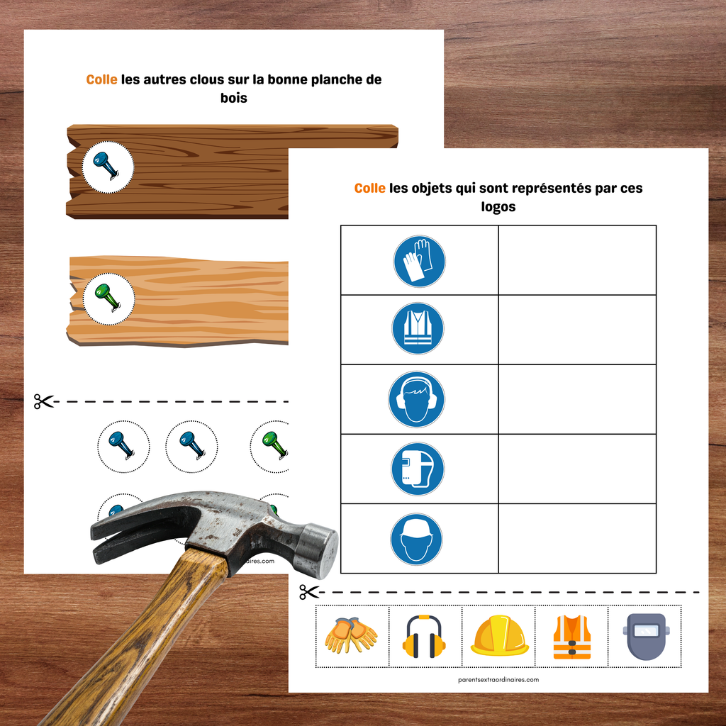 Cahier d'activités thème construction