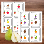 Jeu j'ai...qui a? : thème les fruits et légumes